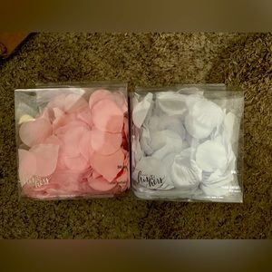Pink and white flower petals